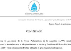Comunicado Oficial sobre el atentado a la vicepresidenta Cristina Fernández